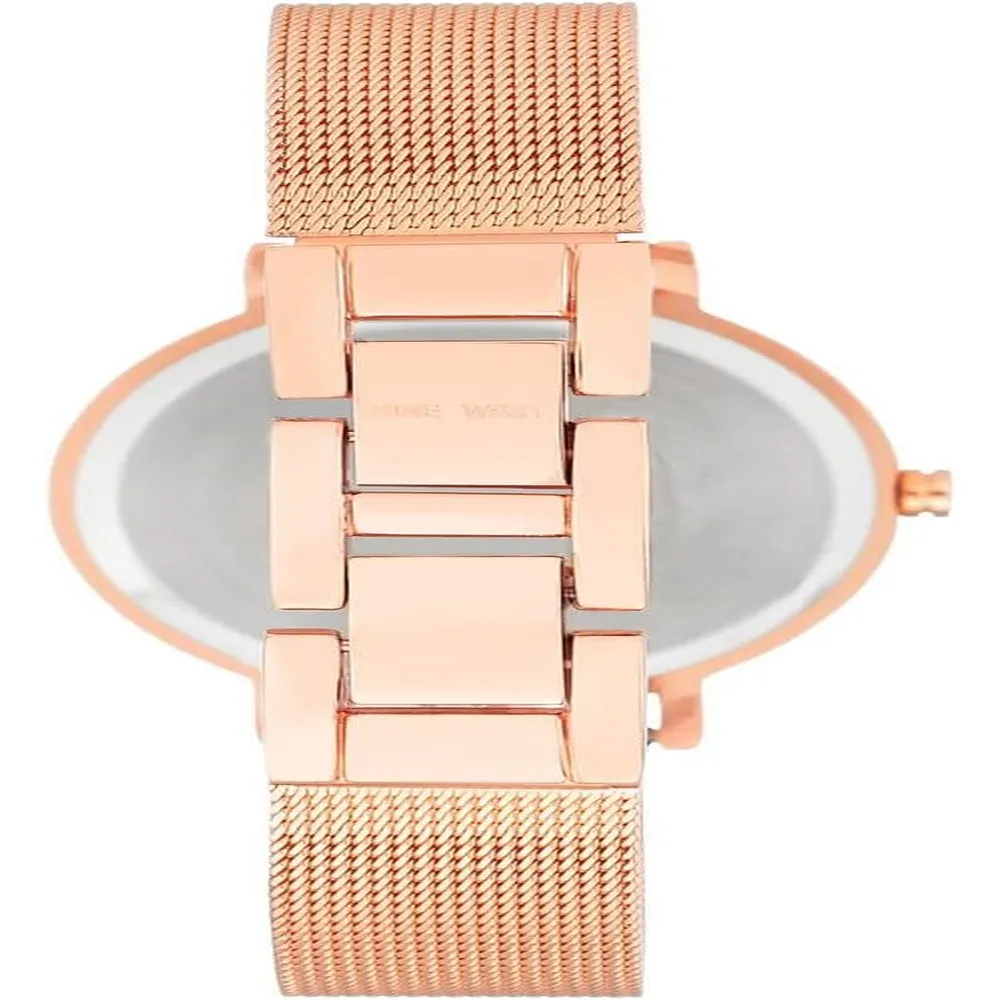 Nine West NW/2146RGRG reloj femenino de malla | 34 mm - Oro Rosa