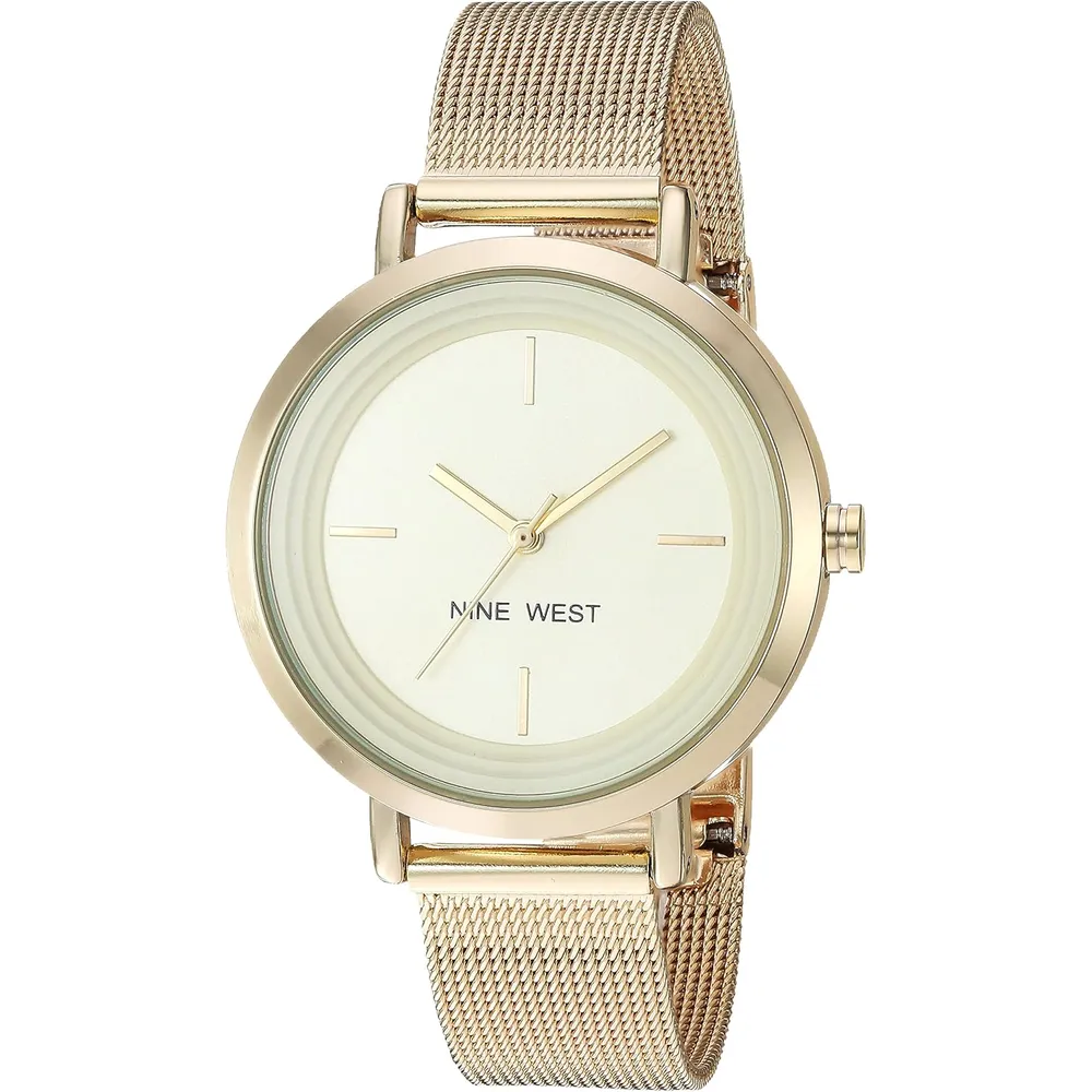 Nine West NW/2146RGRG reloj femenino de malla | 34 mm - Oro