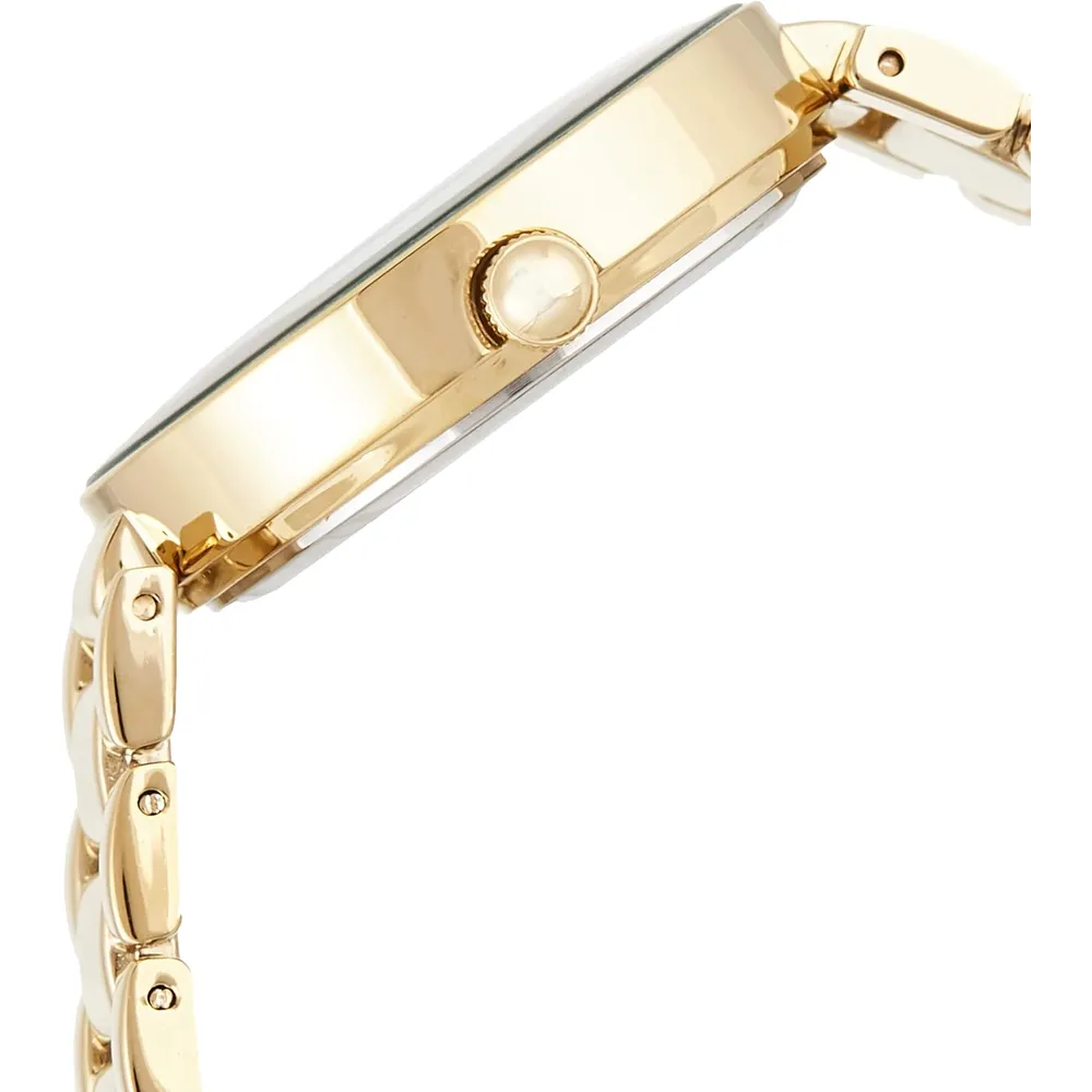 Anne Klein AK/1362GNRG reloj para dama con diamante genuino | 32 mm - Dorado/verde