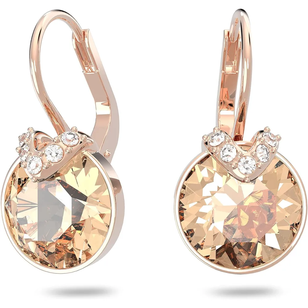 SWAROVSKI ARETES STUD REDONDO ACABADO ORO ROSA PARA MUJER | ORO ROSA