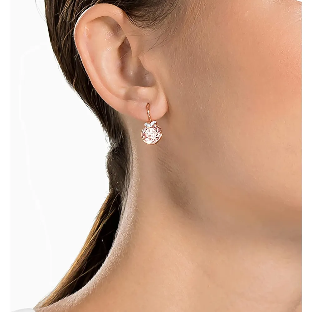 SWAROVSKI ARETES STUD REDONDO ACABADO ORO ROSA PARA MUJER | ORO ROSA