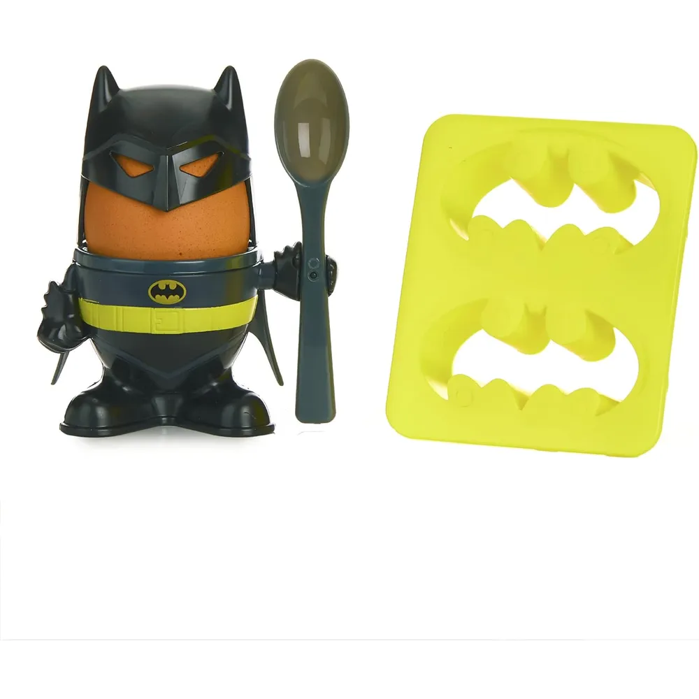 Paladone Batman, juego de desayuno con huevera cuchara y cortador oficial