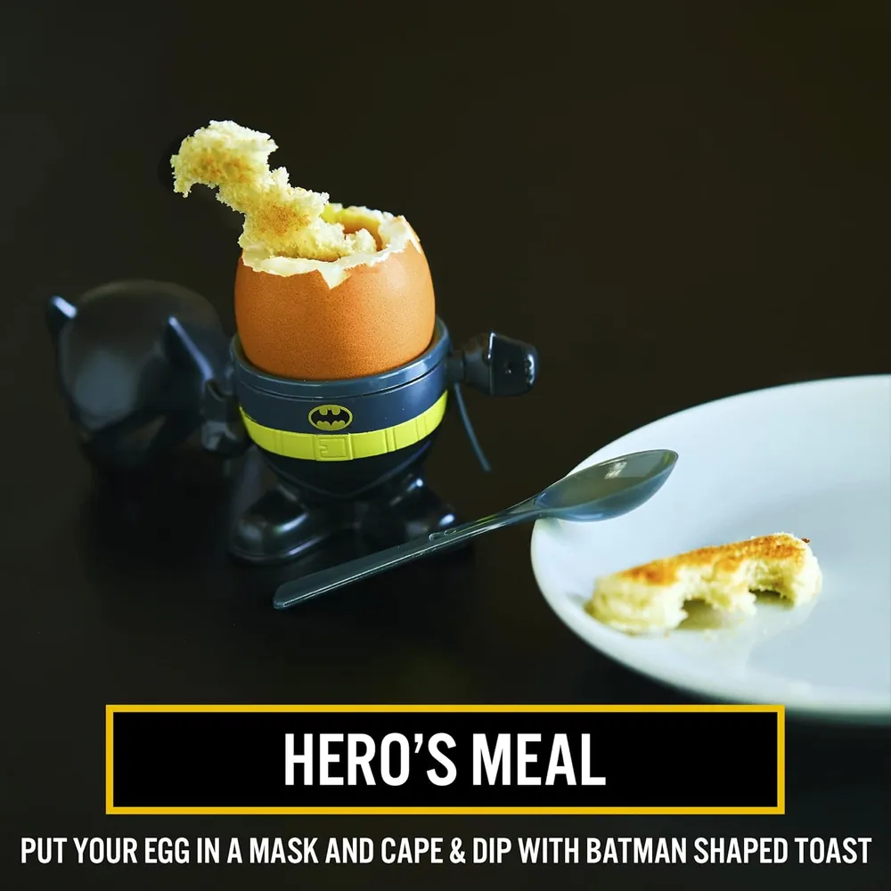 Paladone Batman, juego de desayuno con huevera cuchara y cortador oficial