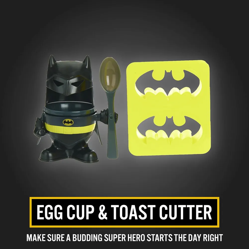 Paladone Batman, juego de desayuno con huevera cuchara y cortador oficial