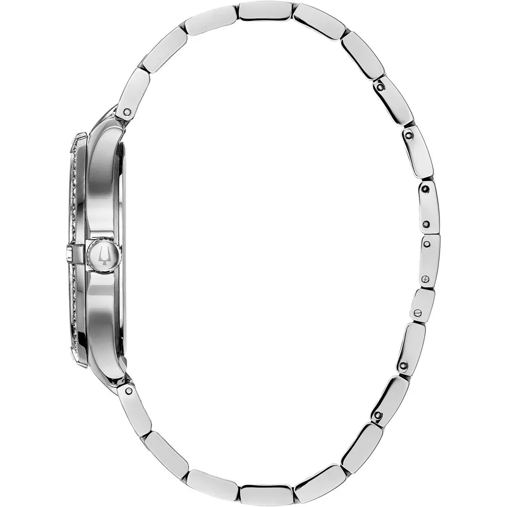b07bhy15xj_1_webp.webp Bulova reloj clásico mujer cuarzo acero inoxidable cristales dos agujas pavé | Plateado
