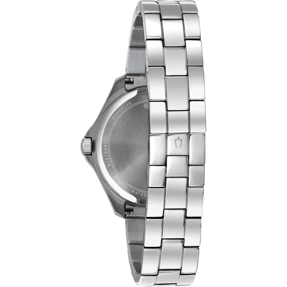 b07bhy15xj_2_webp.webp Bulova reloj clásico mujer cuarzo acero inoxidable cristales dos agujas pavé | Plateado