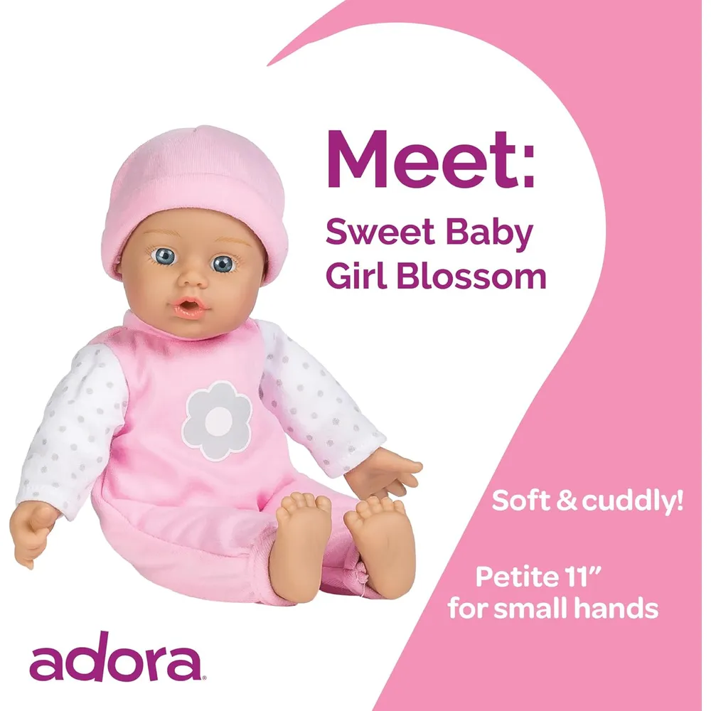 ADORA Sweet Baby muñeca bebé 11"/28 cm | Rosa/Blanco