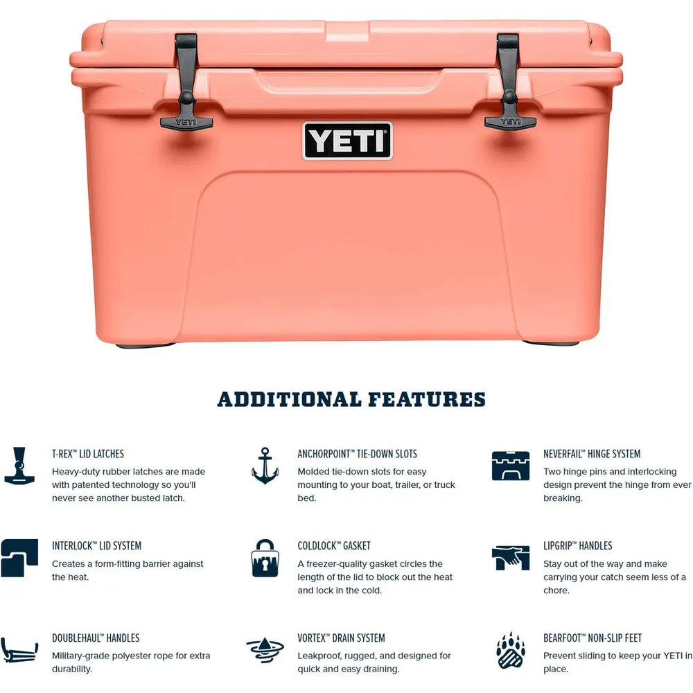 YETI Tundra 45 Cooler Portátil | Coral