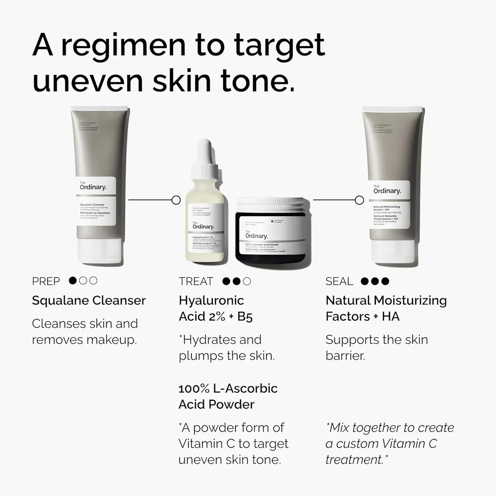 The Ordinary polvo Ácido L-Ascórbico Vitamina C pura antioxidante | 20 ml.