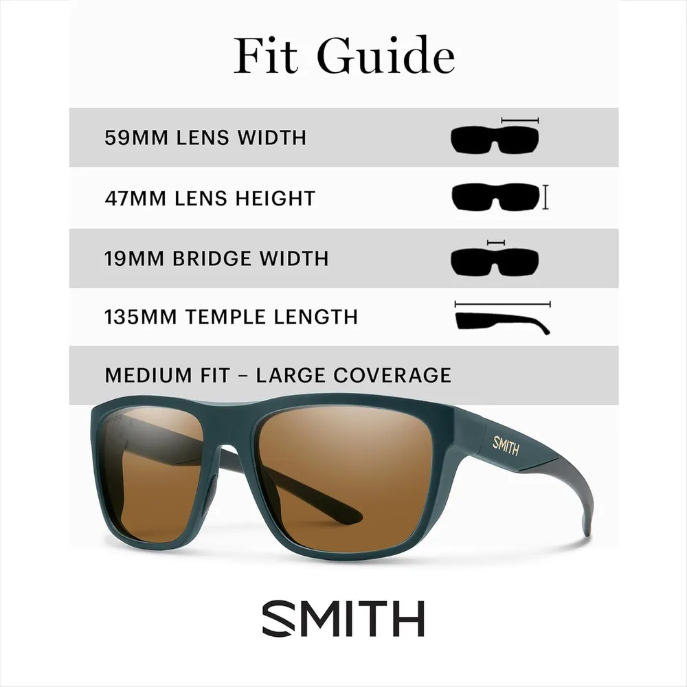 SMITH Barra Sunglasses polarizadas para hombre y mujer