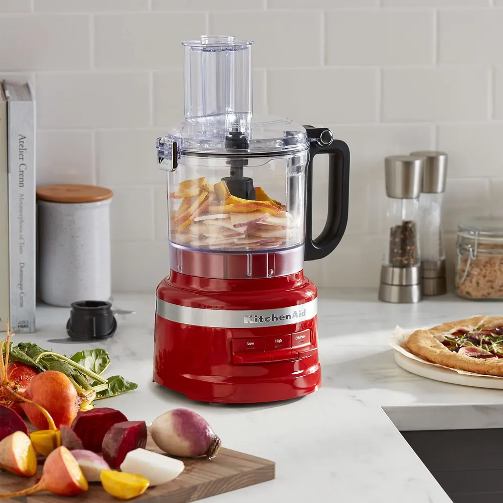 KITCHENAID, PROCESADOR DE ALIMENTOS 7 QT / 6.6 L TRITURA Y REBANA | ROJO IMPERIO