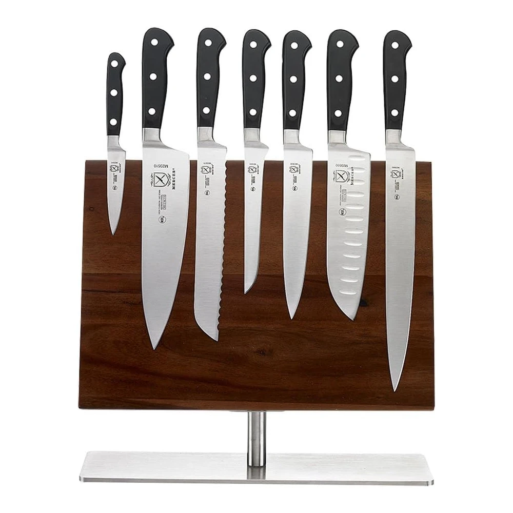 MERCER CULINARY JUEGO DE 8 CUCHILLOS MAGNÉTICOS RENAISSANCE BOARD 7 - 14 1 / 8 X 10 1 / 4 - ACERO INOXIDABLE