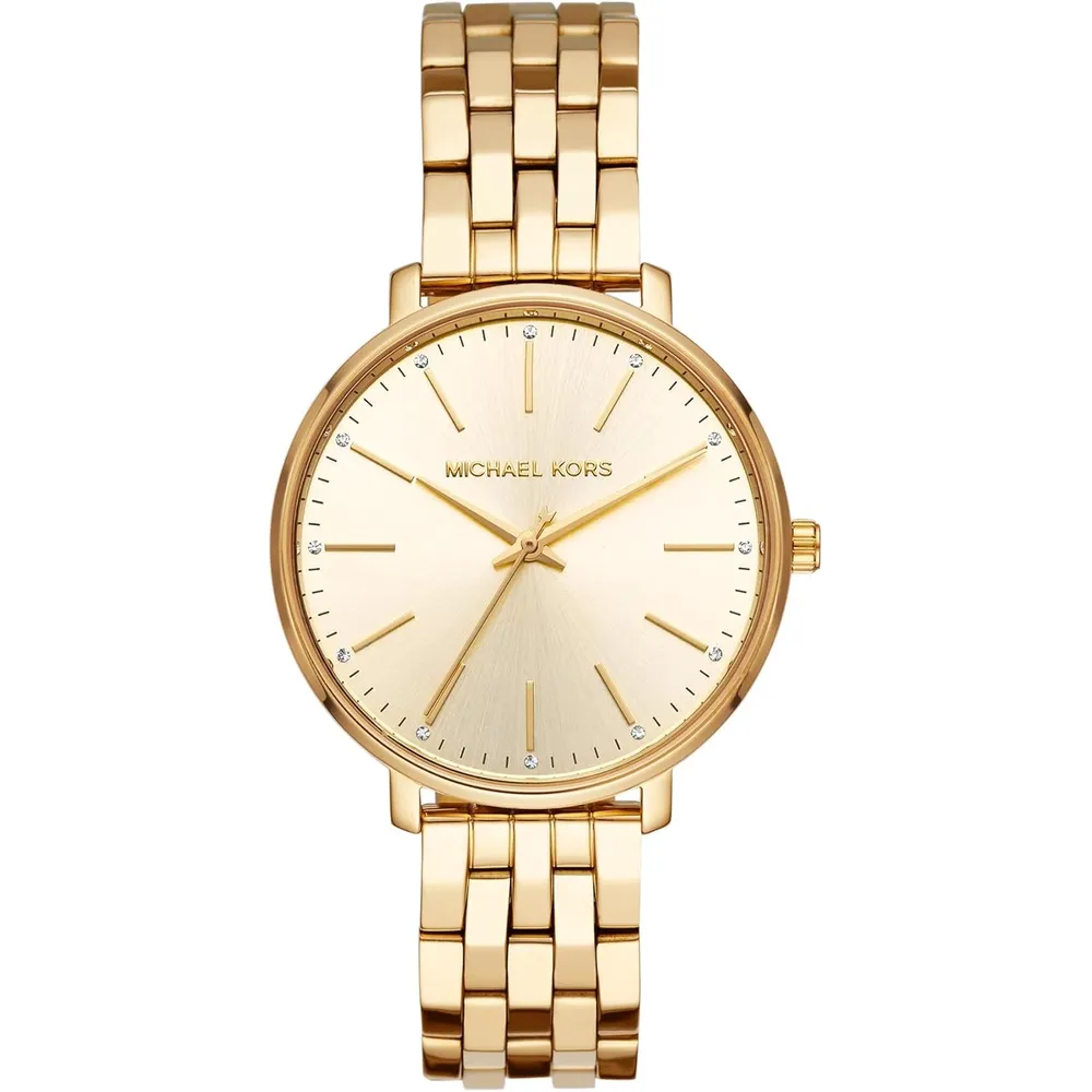 MICHAEL KORS Reloj de acero inoxidable para mujer con correa de acero | Oro