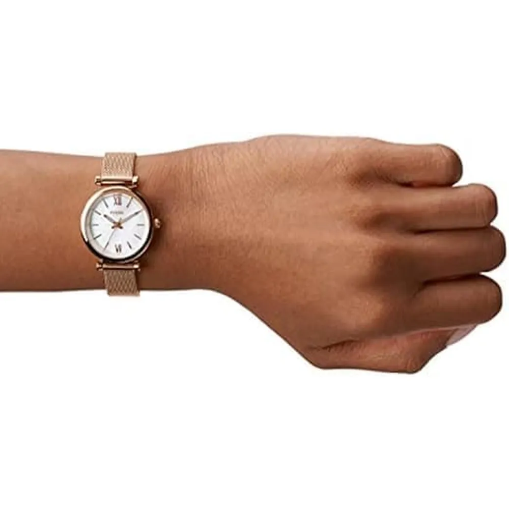 b07csng8xl_2_webp.webp Fossil reloj de cuarzo para mujer, acero y tres agujas 28 mm | Oro rosa