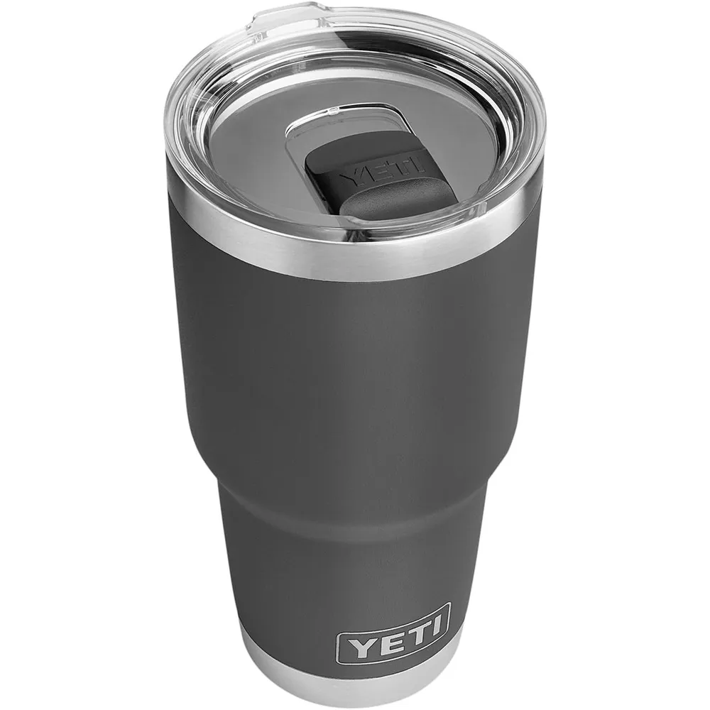 YETI Rambler Vaso de 30 oz de acero inoxidable y tapa MagSlider color gris