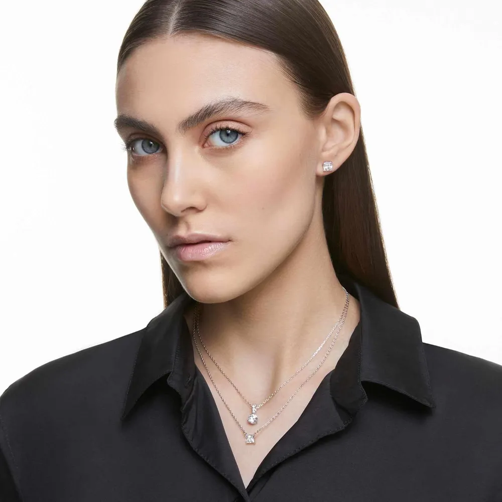 SWAROVSKI ARETES STUD STILLA ATTRACT ACABADO RODIO PARA MUJER | RODIO