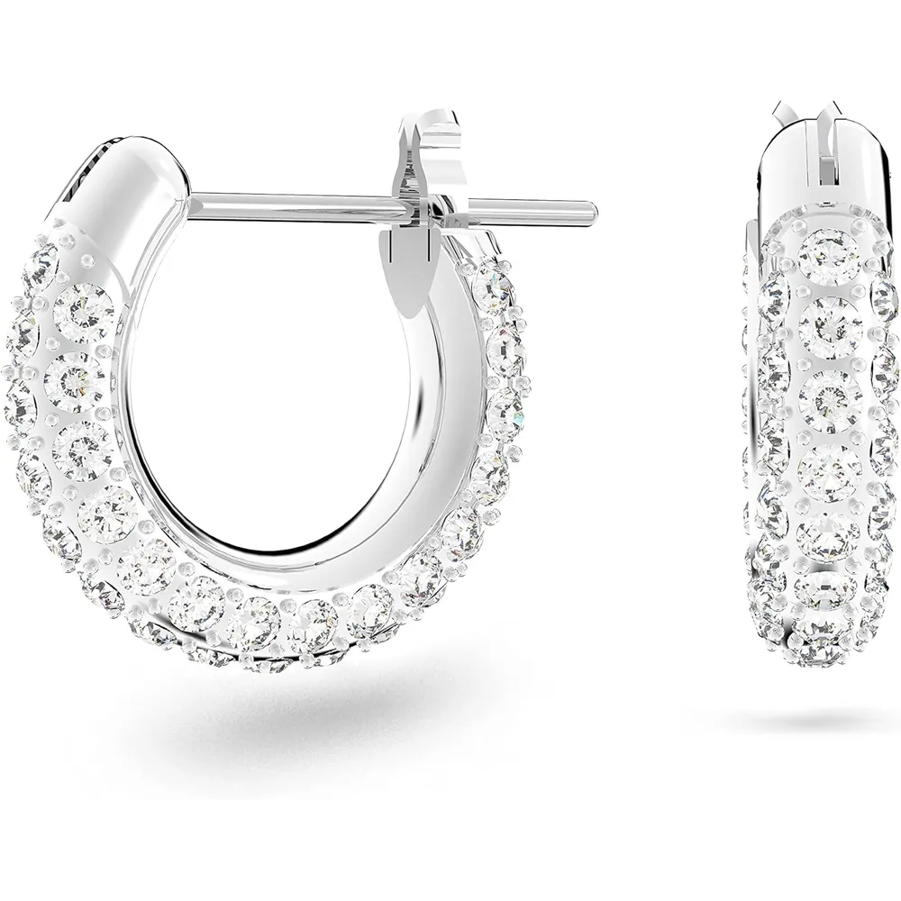 SWAROVSKI ARETES MINI HOOP DEXTERA ACABADO RODIO PARA MUJER | RODIO