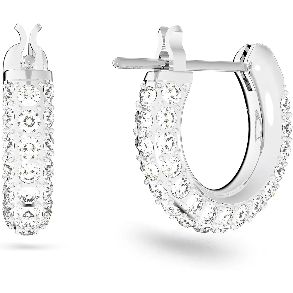 SWAROVSKI ARETES MINI HOOP DEXTERA ACABADO RODIO PARA MUJER | RODIO