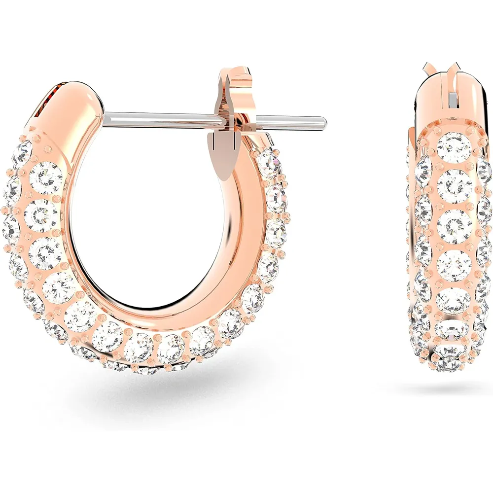 SWAROVSKI ARETES HOOP STONE ACABADO ORO ROSA PARA MUJER | ORO ROSA