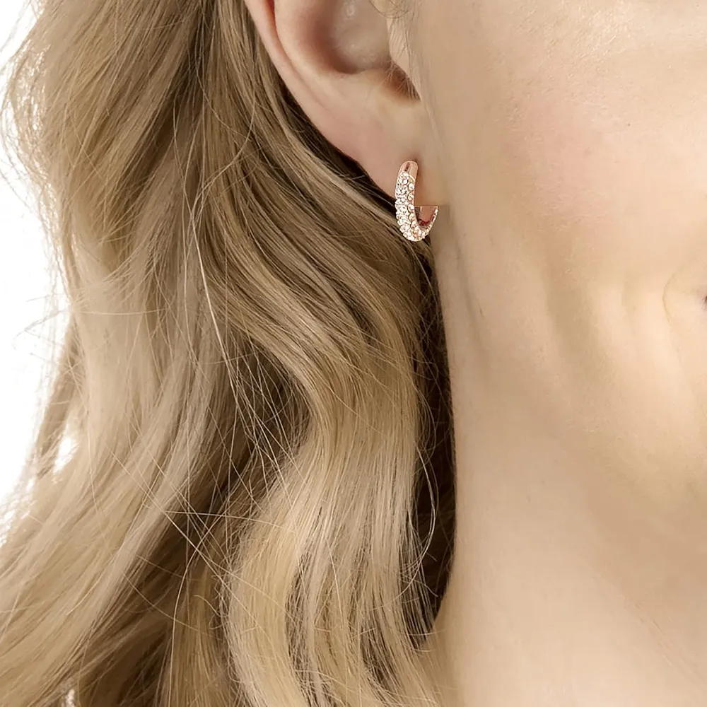 b07dqrtbz1_2_webp.webp SWAROVSKI ARETES HOOP STONE ACABADO ORO ROSA PARA MUJER | ORO ROSA