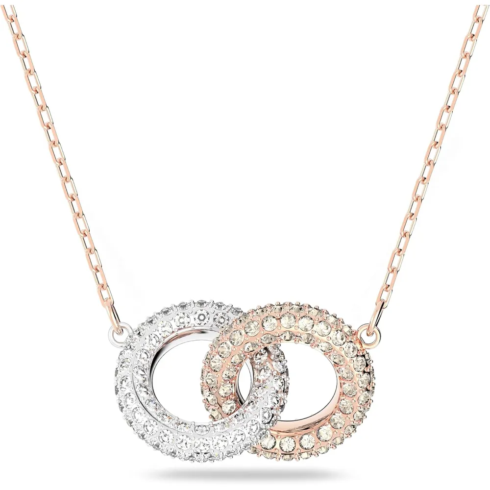 SWAROVSKI COLLAR PENDIENTE CIRCULAR DEXTERA ACABADO ORO ROSA PARA MUJER | ORO ROSA / RODIO