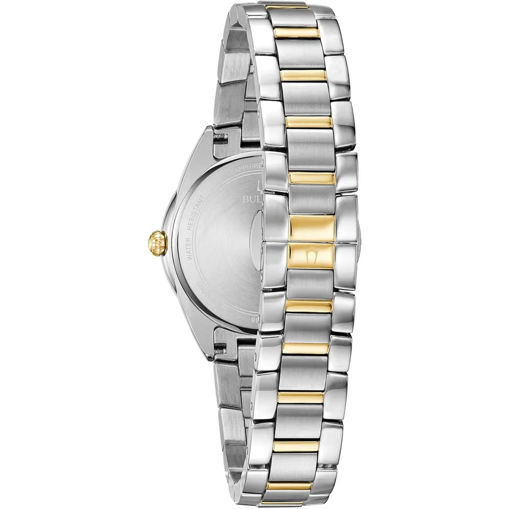Bulova reloj Sutton clásico cuarzo mujer acero inoxidable brazalete blanca | Plateado