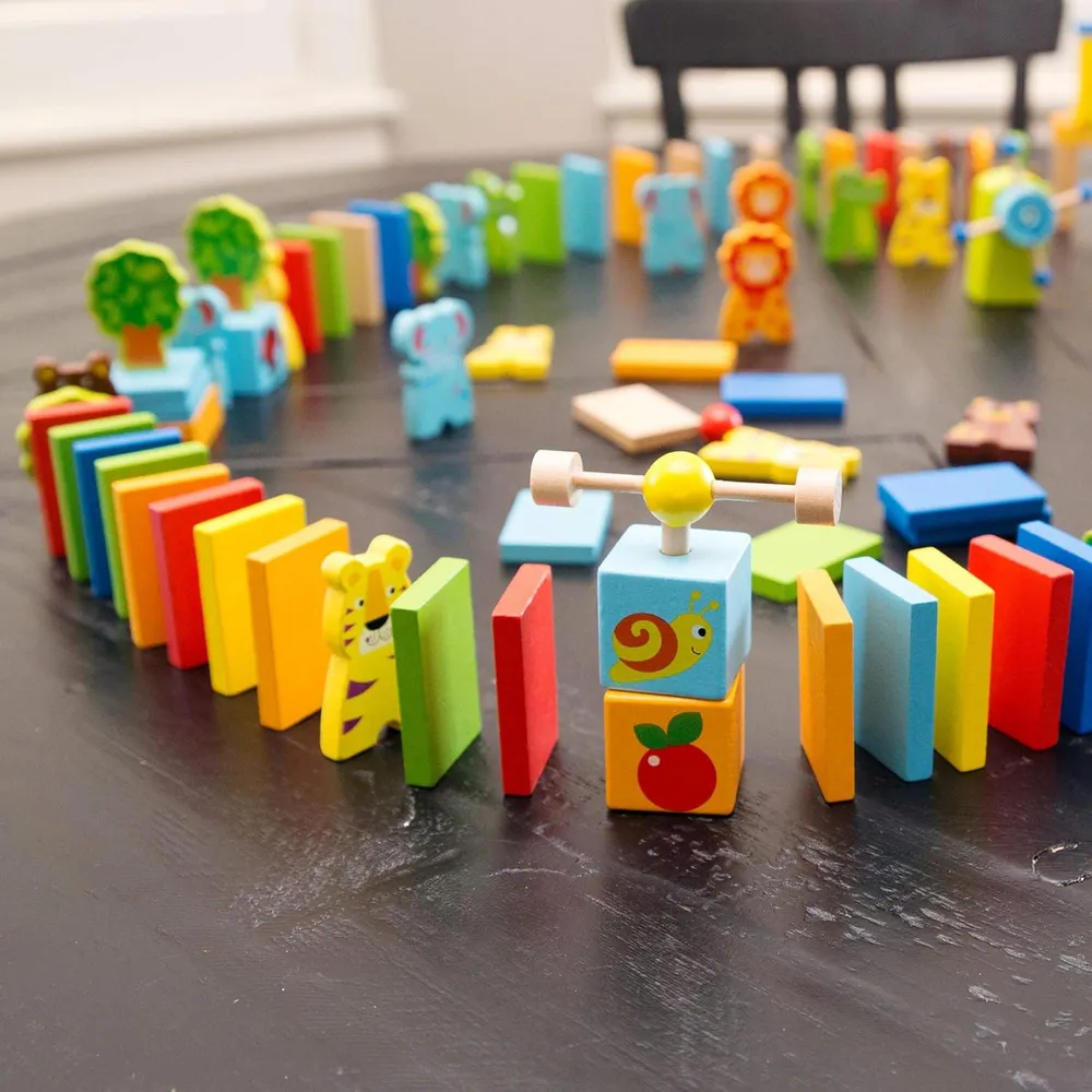 JUEGO BLOQUES DOMINÓ ZOO-OMINOES FAT BRAIN