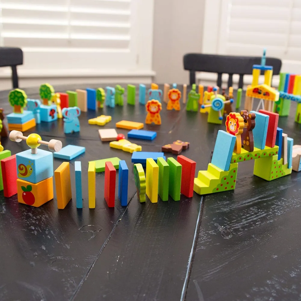 JUEGO BLOQUES DOMINÓ ZOO-OMINOES FAT BRAIN