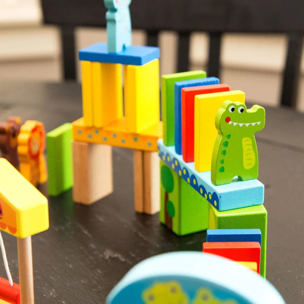 JUEGO BLOQUES DOMINÓ ZOO-OMINOES FAT BRAIN