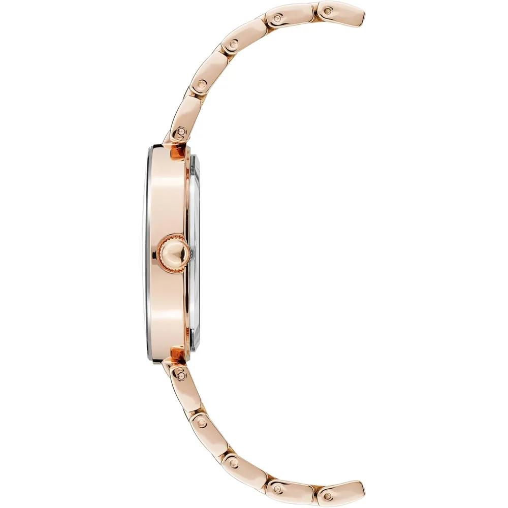 Anne Klein AK/1362GNRG reloj para dama con diamante genuino | 32 mm - Oro rosa/verde.