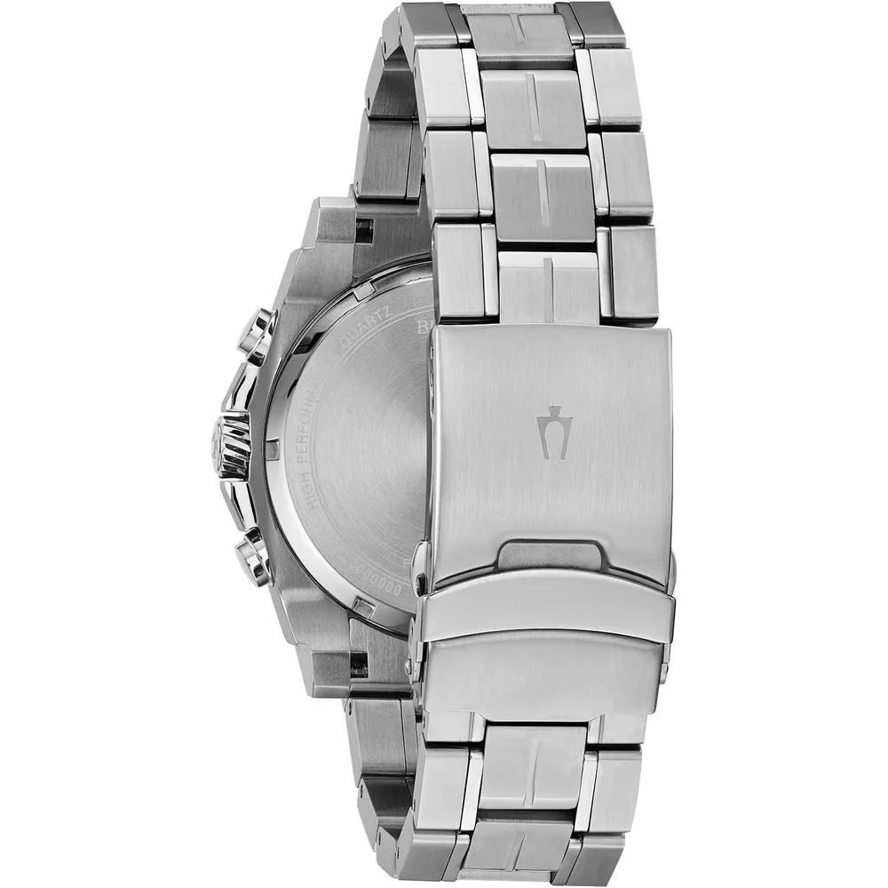 Bulova reloj cronógrafo Icon cuarzo alta precisión hombre cristal curvado | Plateado