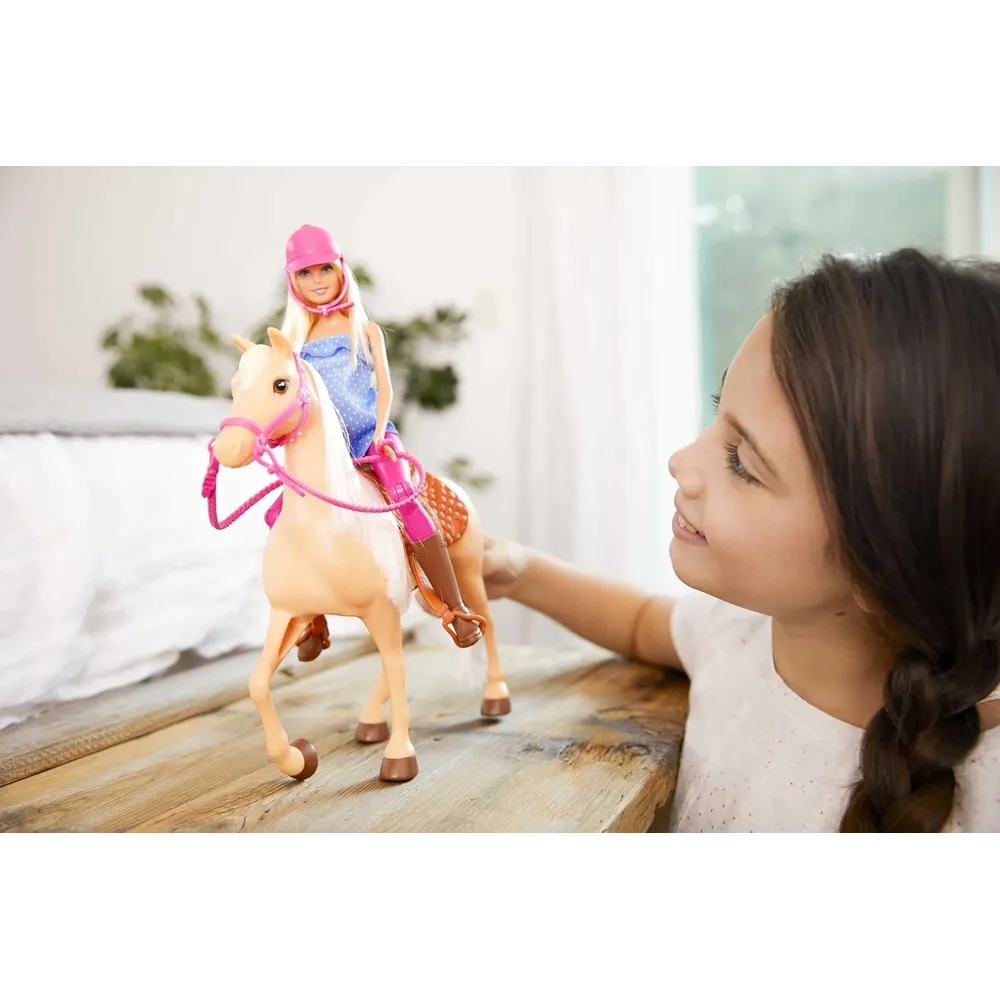 BARBIE muñeca con caballo 11"/28 cm con accesorios