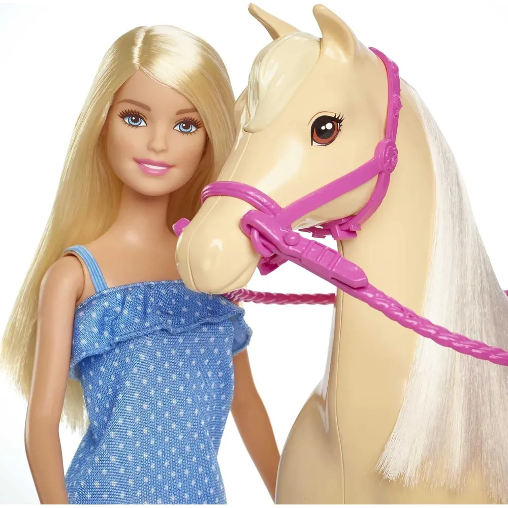 BARBIE muñeca con caballo 11"/28 cm con accesorios
