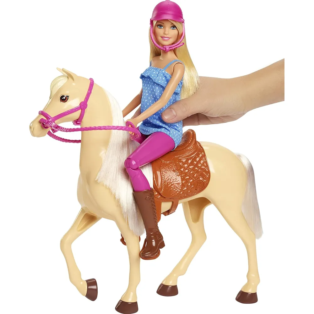 BARBIE muñeca con caballo 11"/28 cm con accesorios