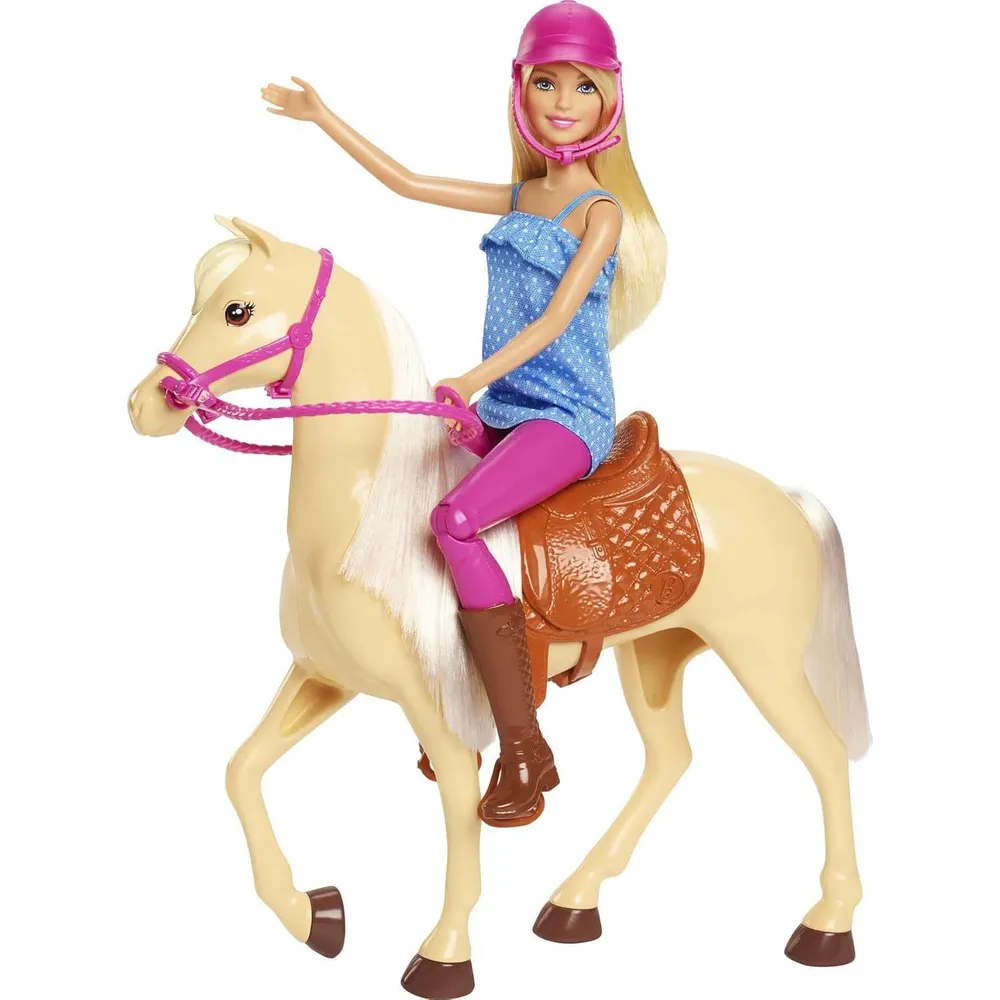 BARBIE muñeca con caballo 11"/28 cm con accesorios
