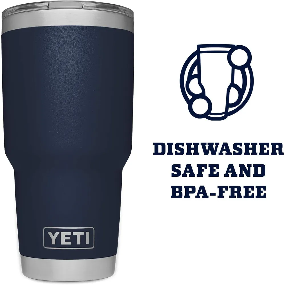 YETI Rambler Vaso de 30 oz de acero inoxidable y tapa MagSlider color azul marino