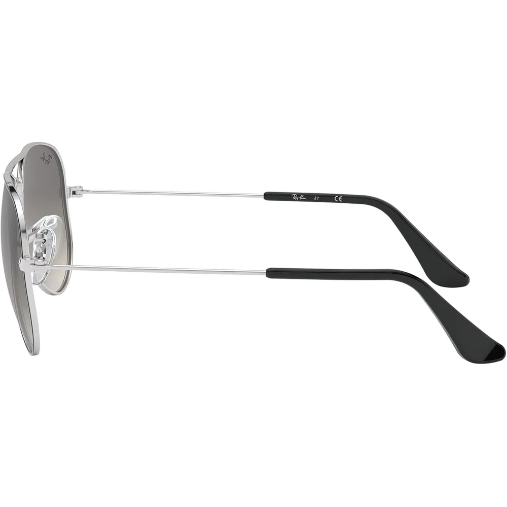 b07g17lbbm_1_webp.webp Ray-Ban Junior RJ9506S Gafas de sol para niños | Black on Silver / Light Grey Dark Grey