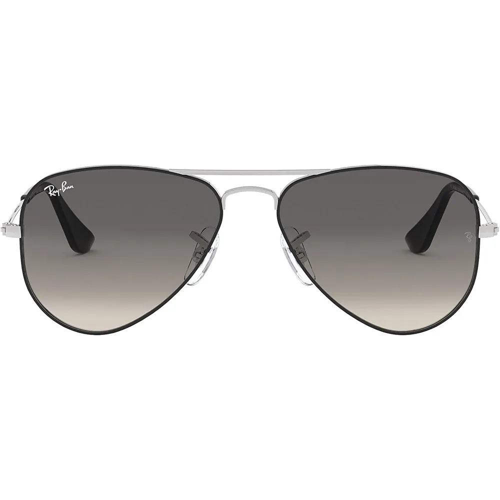 b07g17lbbm_2_webp.webp Ray-Ban Junior RJ9506S Gafas de sol para niños | Black on Silver / Light Grey Dark Grey