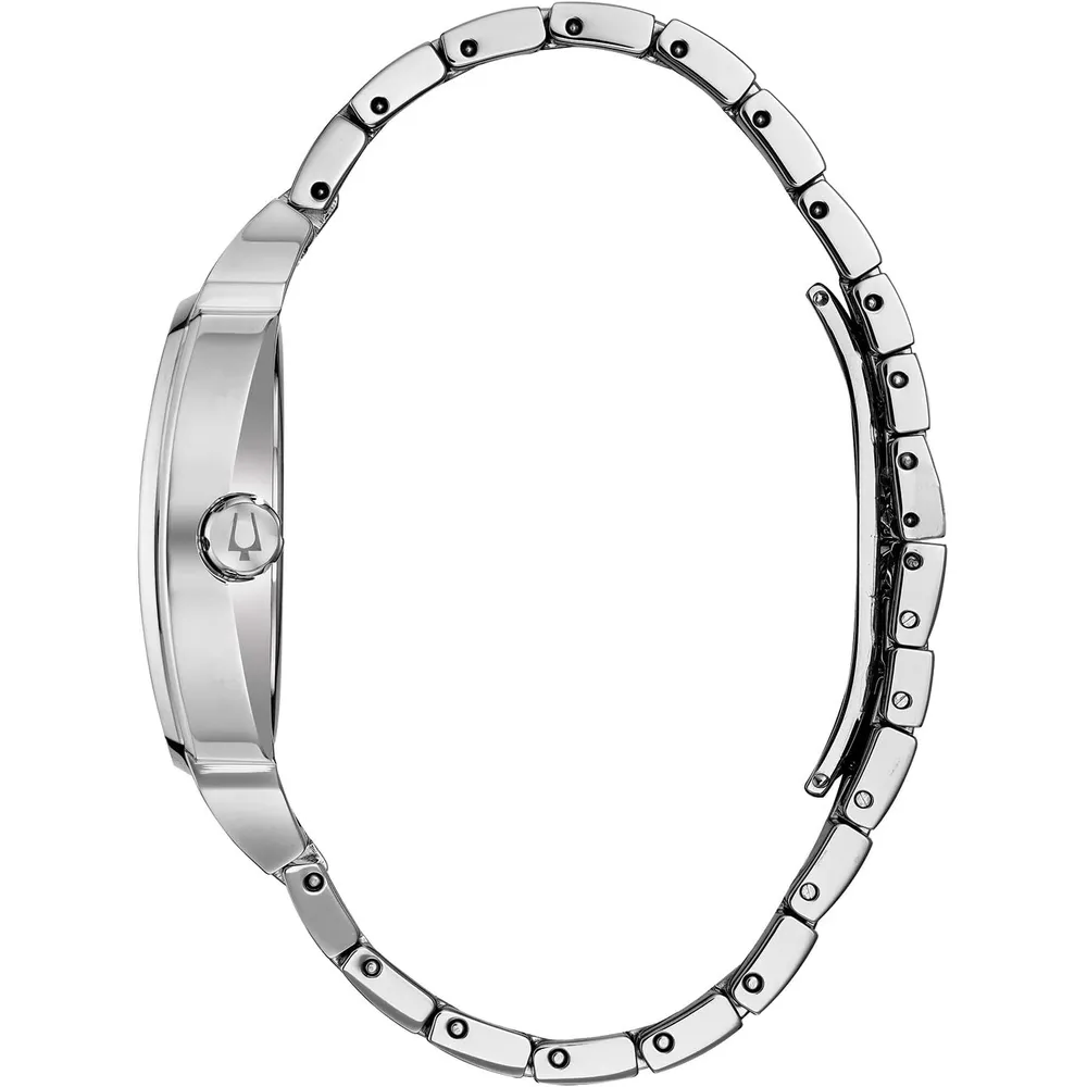 Bulova reloj Crystal Phantom hombre cuarzo 3 agujas fecha | Plata