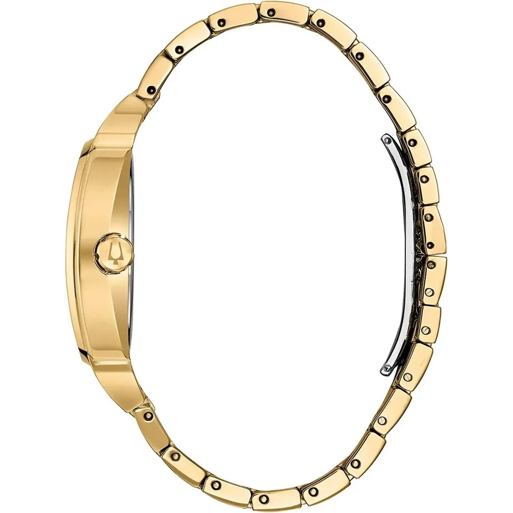 Bulova reloj Crystal Phantom hombre cuarzo 3 agujas fecha | Oro/Plata