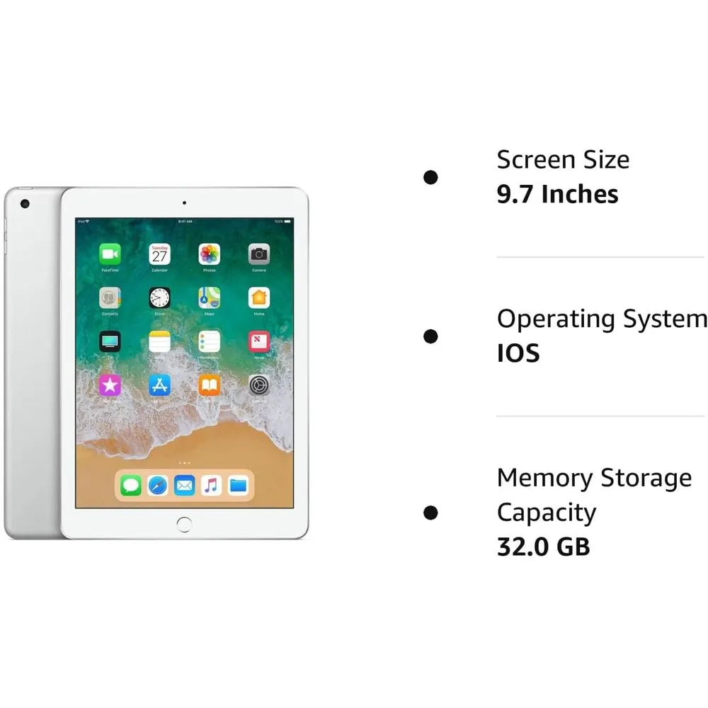 (REACONDICIONADO) IPAD 6ª GEN 9.7" 32GB (WI-FI + CELLULAR) APPLE | PLATA