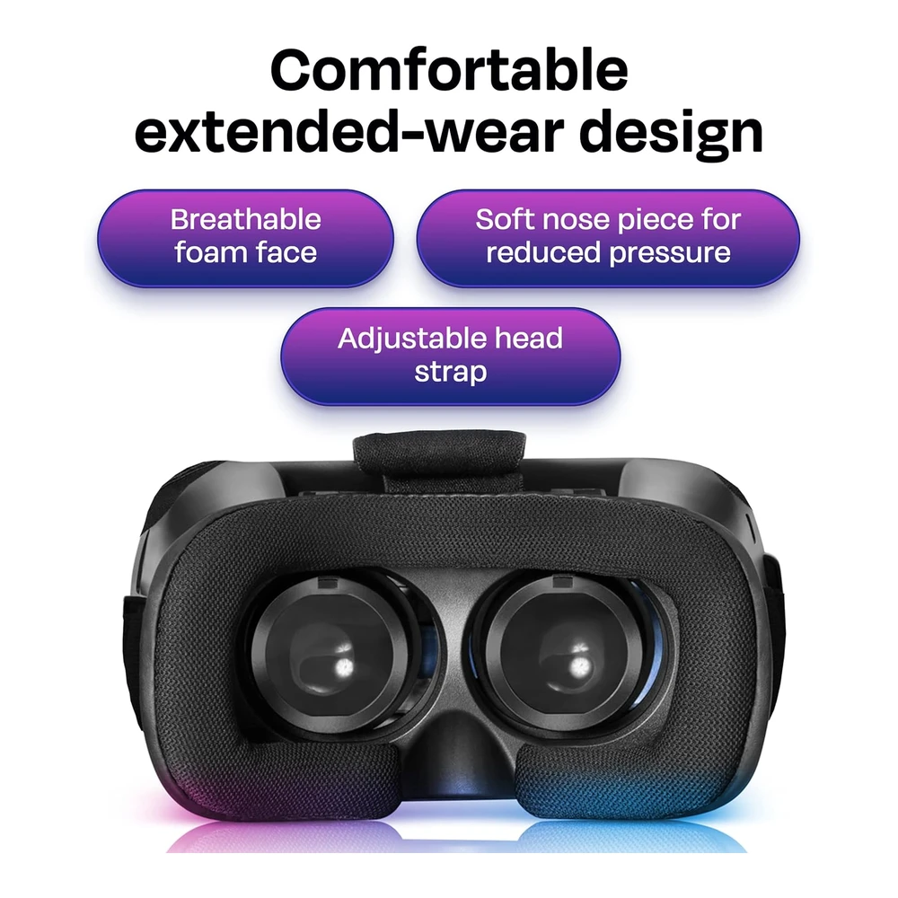 AUDÍFONOS DE REALIDAD VIRTUAL BNEXT PARA TELÉFONOS CELULARES CON GAFAS 3D VR | AZUL