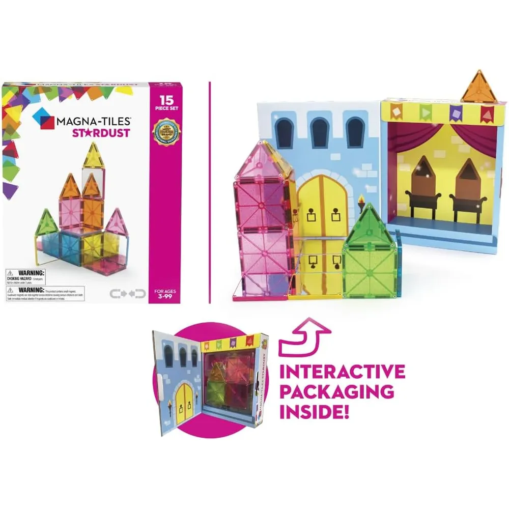 MAGNA-TILES - Stardust 15-piezas set de construcción magnético