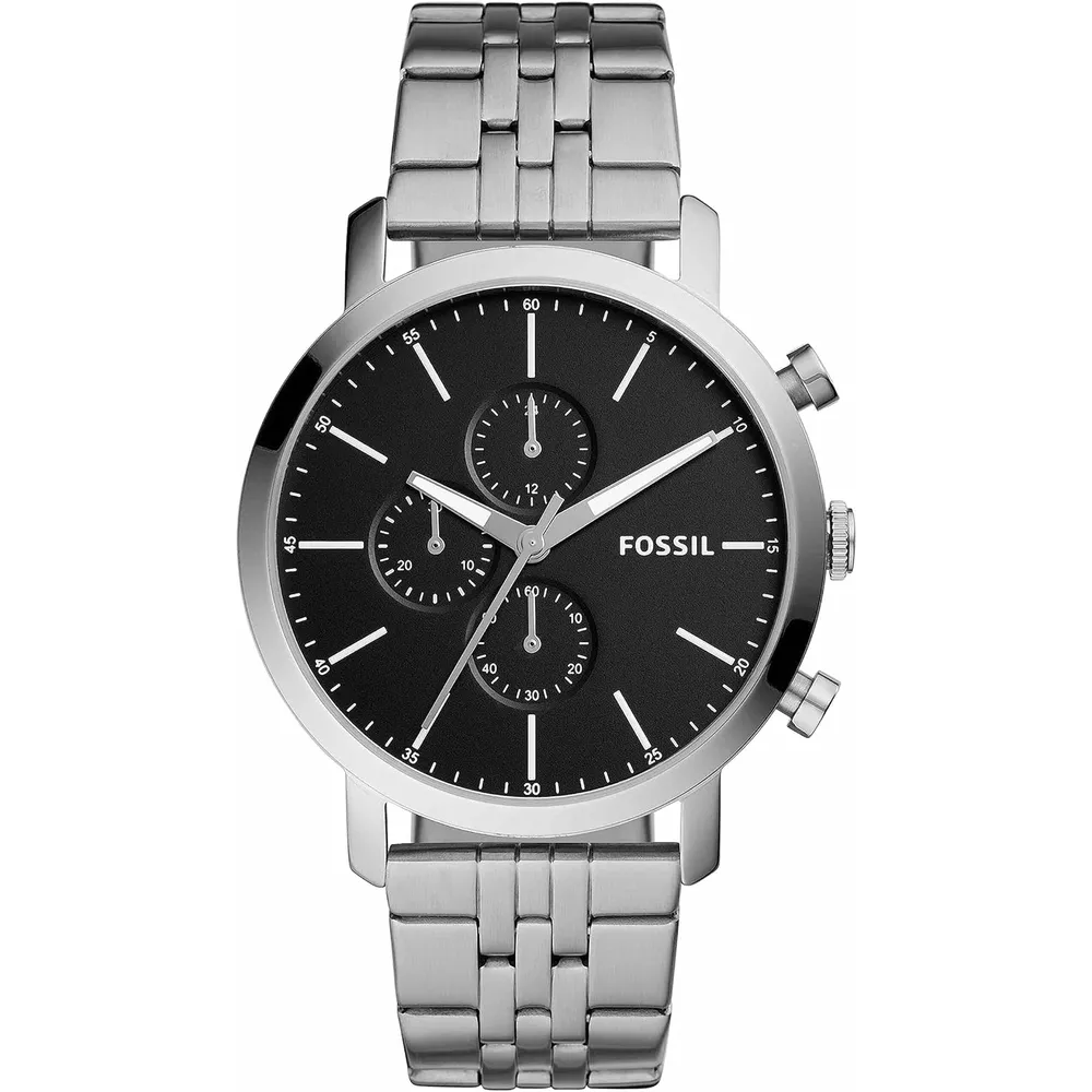 Fossil BQ2328IE reloj Luther para hombre de cuarzo en acero inoxidable | Plateado