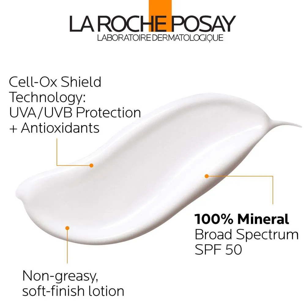 PROTECTOR SOLAR MINERAL SPF 50 ROSTRO Y CUERPO ANTHELIOS LA ROCHE-POSAY 3 OZ / 90 ML