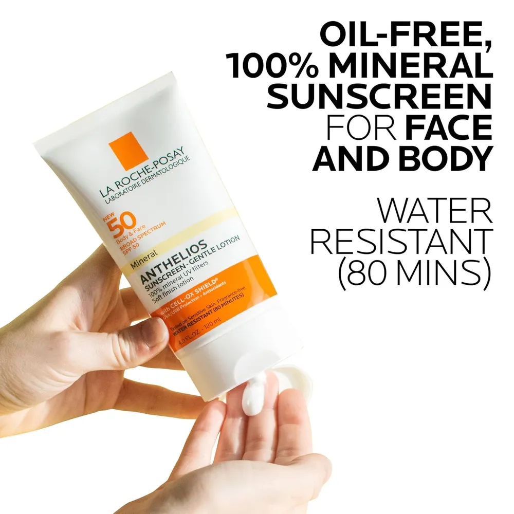 PROTECTOR SOLAR MINERAL SPF 50 ROSTRO Y CUERPO ANTHELIOS LA ROCHE-POSAY 4 OZ / 120 ML