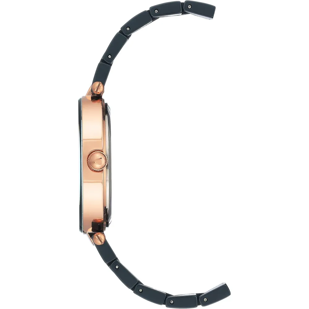 Anne Klein AK/1018RGRD reloj para mujer de cerámica | 30 mm - Azul marino/Rosa dorado