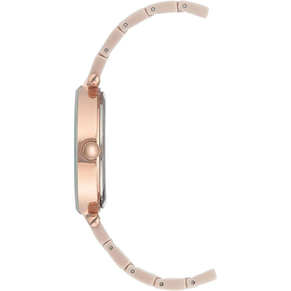 Anne Klein AK/1018RGRD reloj para mujer de cerámica | 30 mm - Bronceado/Oro Rosa