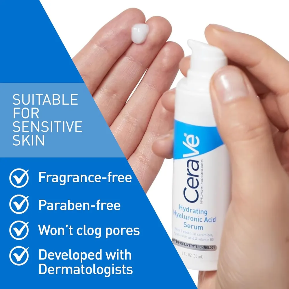 CERAVE SUERO FACIAL DE ÁCIDO HIALURÓNICO CON VITAMINA B5 1 OZ / 30 ML