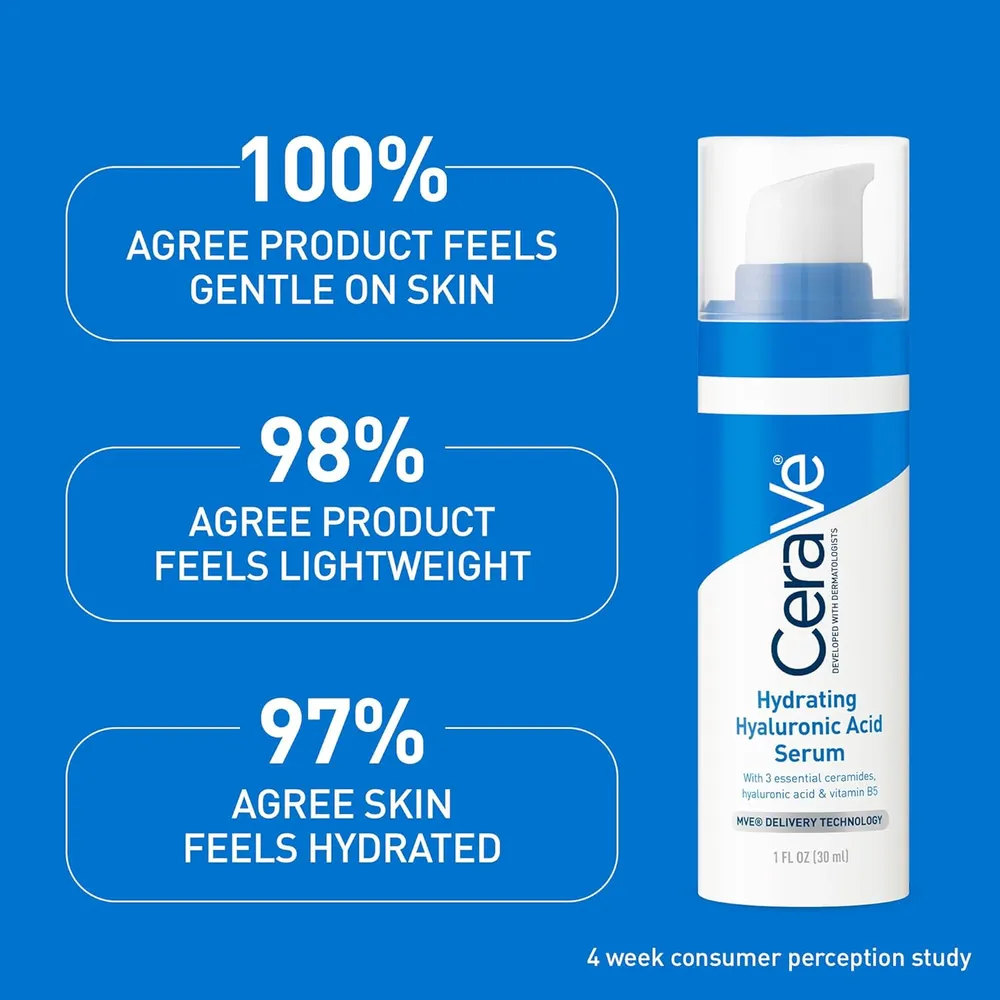 CERAVE SUERO FACIAL DE ÁCIDO HIALURÓNICO CON VITAMINA B5 1 OZ / 30 ML